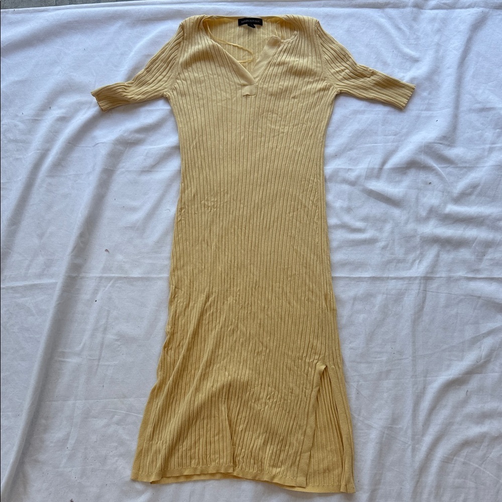 Banana Republic Long Sleeve Yellow Dress
